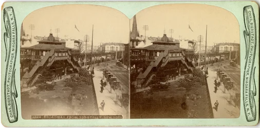 Broadway von der 33rd Street, ca. 1860-1880